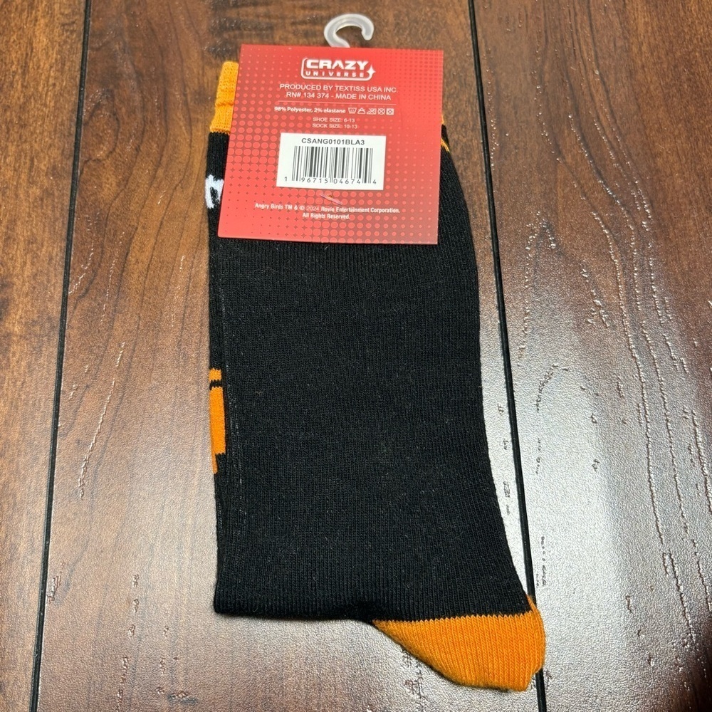 3/$20 Crazy Socks Angry Birds for Men & Women Cozy Funny Gift for Game Lovers - Picture 5 of 6